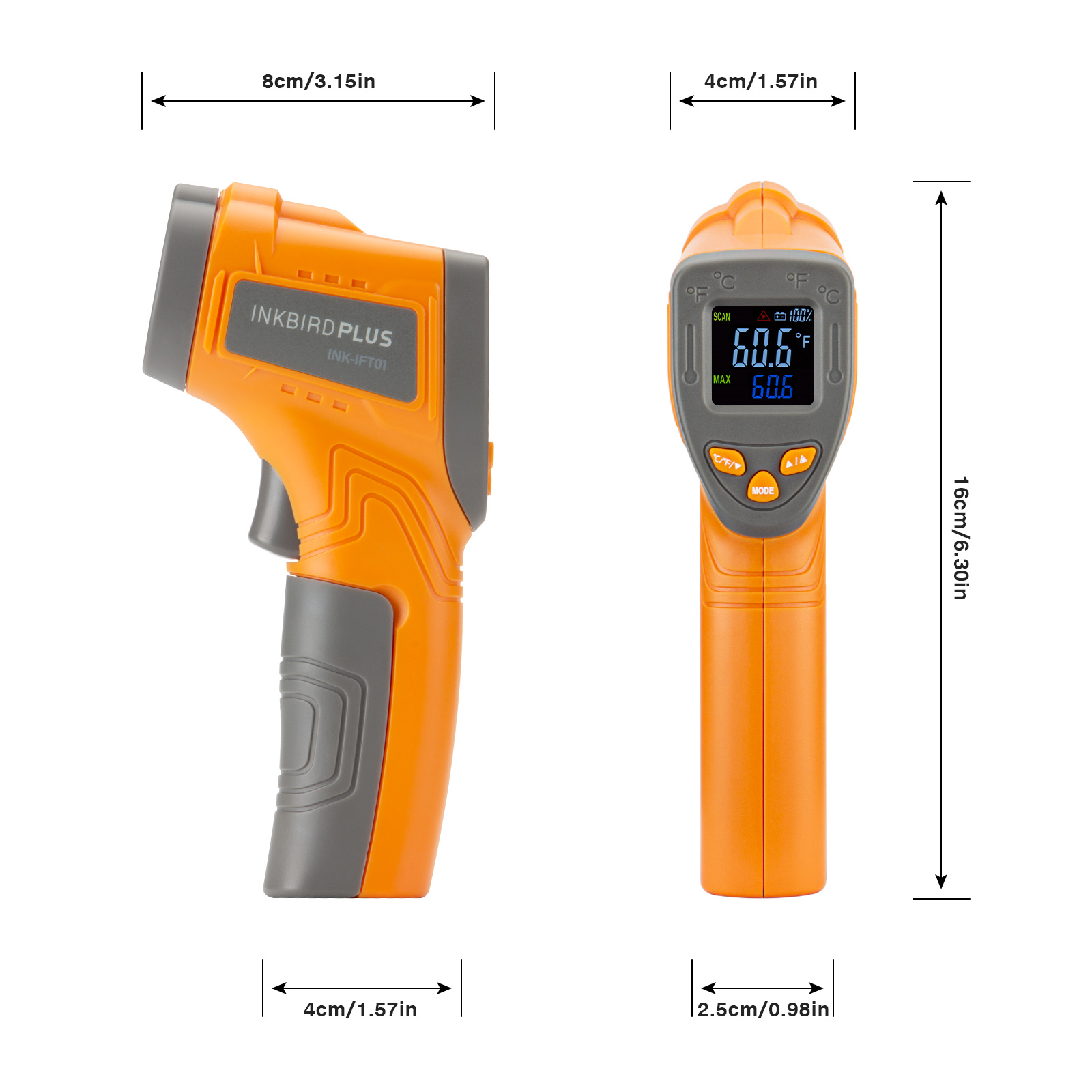 Inkbird Laser Infrared Thermom - огляд і ціна Industrial Laser Temperature