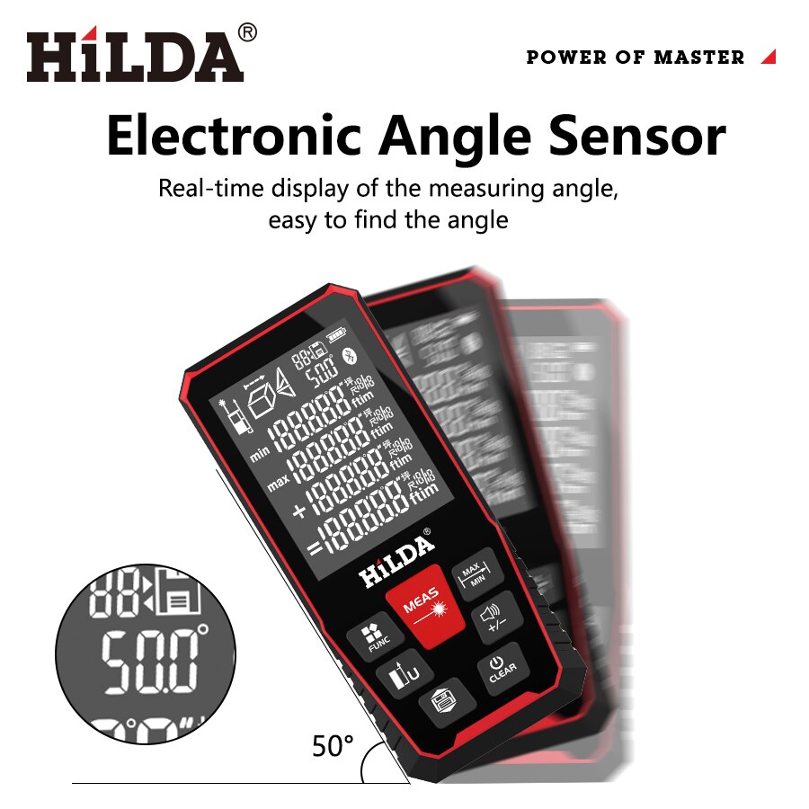 HILDA Laser Distance 50M/100M/ - огляд і ціна Industrial Laser Tape Measure
