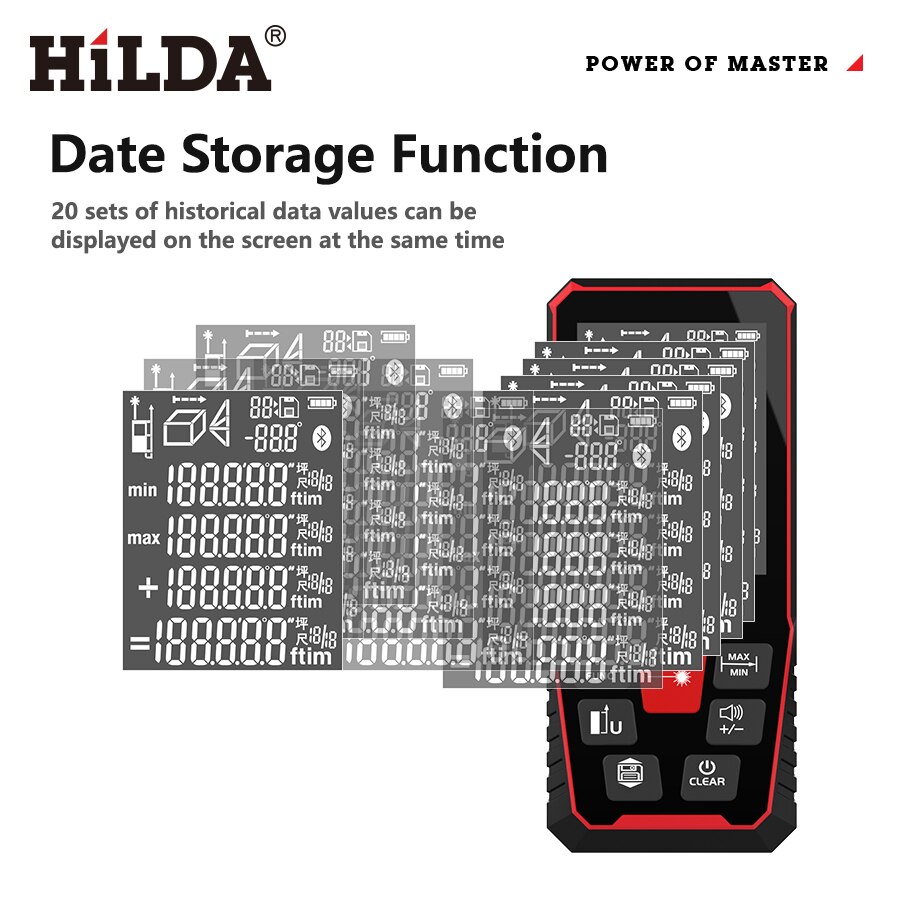 HILDA Laser Distance 50M/100M/ - огляд і ціна Industrial Laser Tape Measure