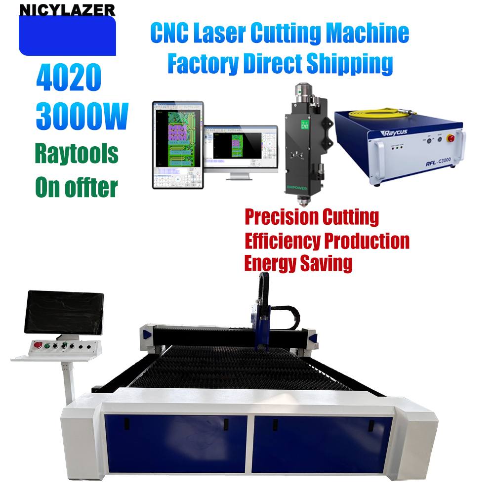 NICYLAZER CNC 3000W 4020 Fiber - огляд і ціна Industrial Laser Metal Cutting Machine