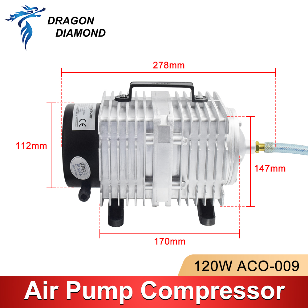 120W Air Compressor Electrical - огляд і ціна Air Assist Pump Laser