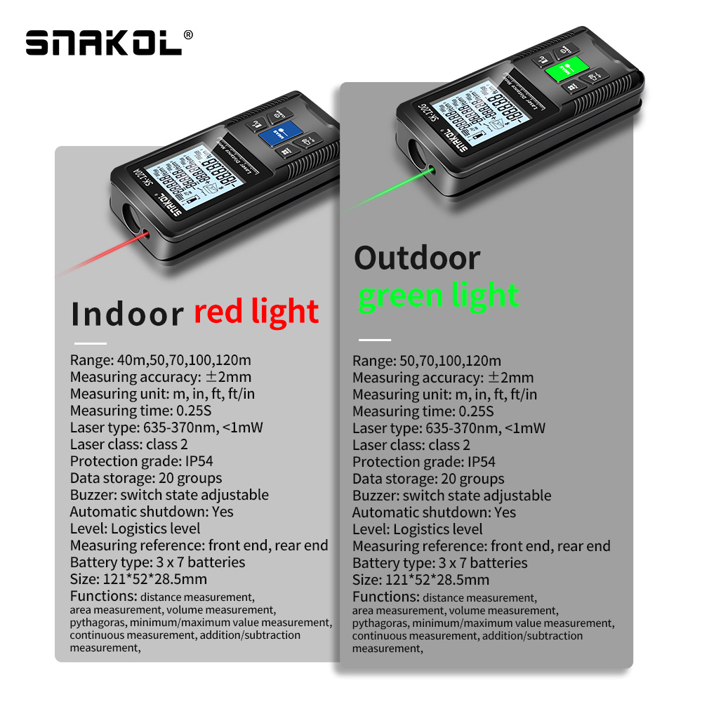 Snakol Laser Distance Meter 40 - огляд і ціна Industrial Laser Tape Measure