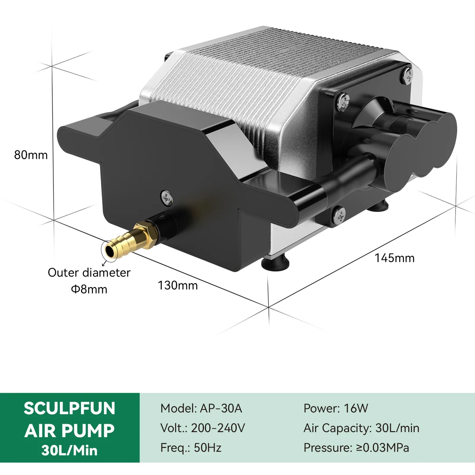 30L/Min Laser Air Assist Pump  - огляд і ціна Air Assist Pump Laser